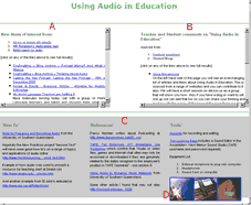 screenshot of an example feedbook